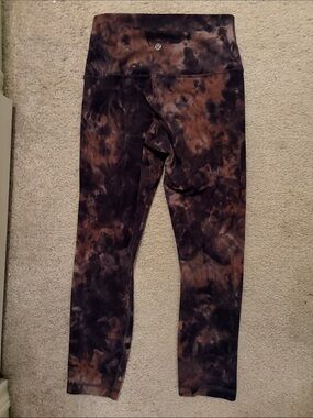 lululemon athletica Brown and Black Tie-Dye Leggings